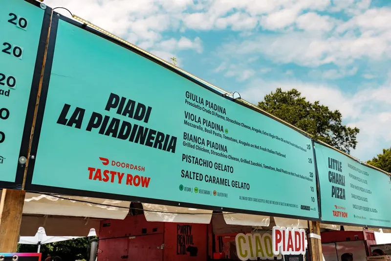 The Piadi La Piadineria menu board